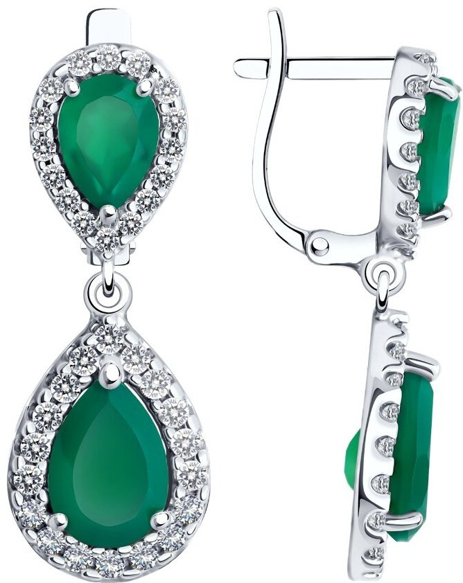 Серьги SOKOLOV 92022825 вес 4.15 г серебро, фианит купить,NaN
