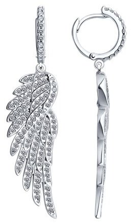 Серьги SOKOLOV 94025773 вес 8.5 г серебро, фианит купить,NaN