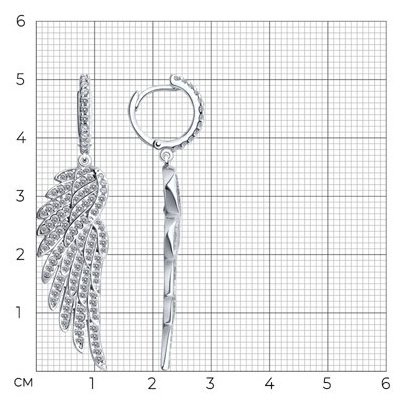 Серьги SOKOLOV 94025773 вес 8.5 г серебро, фианит купить,NaN