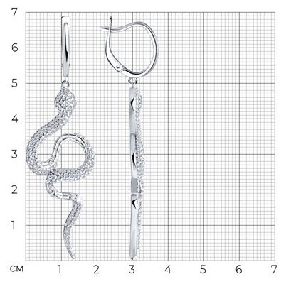 Серьги SOKOLOV 94026025 вес 11.84 г серебро, фианит купить,NaN