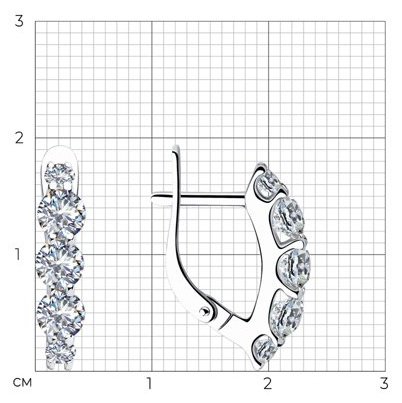 Серьги SOKOLOV 94023498 вес 2.66 г серебро, фианит купить,NaN