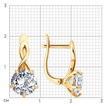 Серьги SOKOLOV 93022450_s вес 3.82 г серебро, фианит купить,NaN