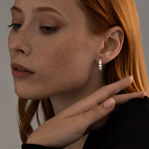 Серьги SOKOLOV 94023498 вес 2.66 г серебро, фианит купить,NaN
