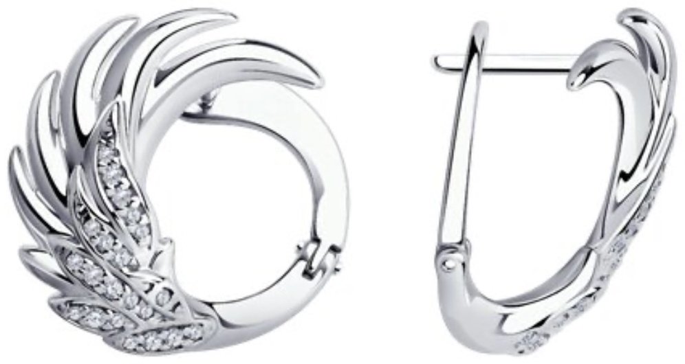 Серьги SOKOLOV 94025088 вес 5.91 г серебро, фианит купить,NaN