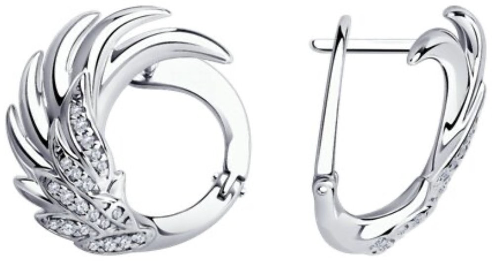 Серьги SOKOLOV 94025088 вес 5.91 г серебро, фианит купить,NaN