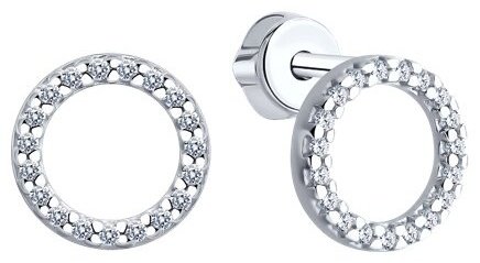 Серьги SOKOLOV 94025799 вес 1.71 г серебро, фианит купить,NaN