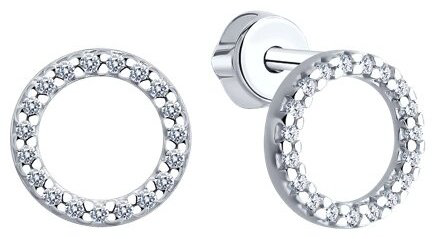 Серьги SOKOLOV 94025799 вес 1.71 г серебро, фианит купить,NaN