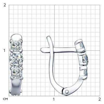 Серьги SOKOLOV 94021704 вес 1.72 г серебро, фианит купить,NaN