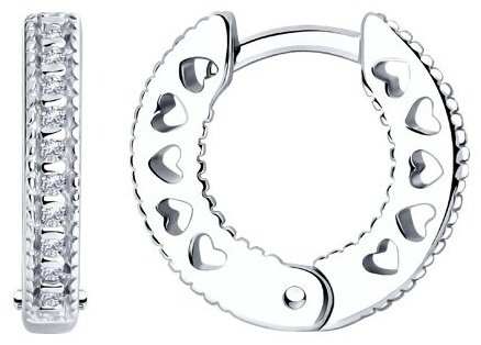 Серьги SOKOLOV 94026032 вес 3.47 г серебро, фианит купить,NaN