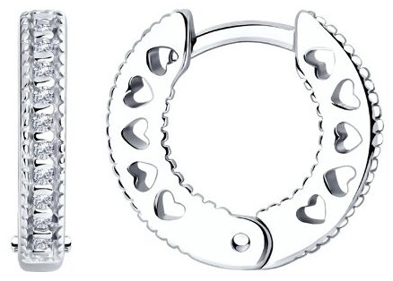 Серьги SOKOLOV 94026032 вес 3.47 г серебро, фианит купить,NaN
