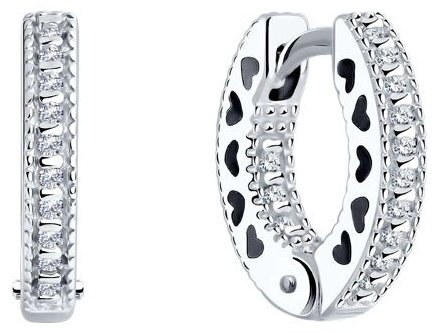 Серьги SOKOLOV 94026032 вес 3.47 г серебро, фианит купить,NaN