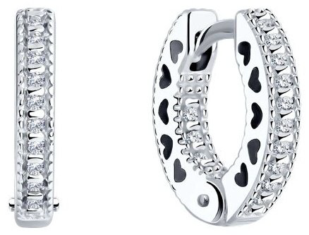 Серьги SOKOLOV 94026032 вес 3.47 г серебро, фианит купить,NaN