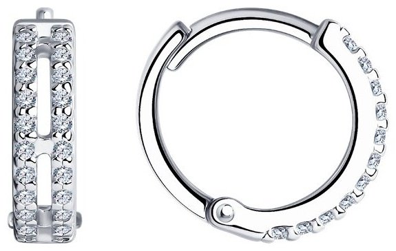 Серьги SOKOLOV 94025106 вес 2.37 г серебро, фианит купить,NaN