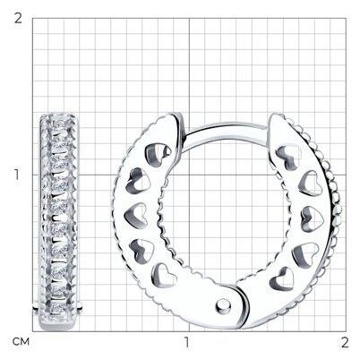 Серьги SOKOLOV 94026032 вес 3.47 г серебро, фианит купить,NaN