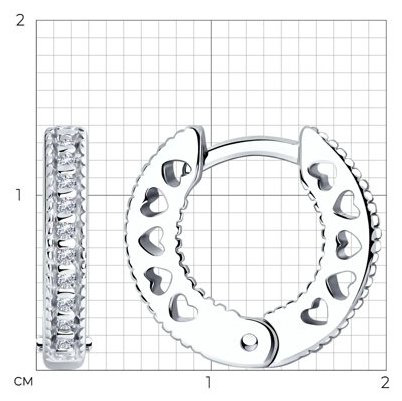 Серьги SOKOLOV 94026032 вес 3.47 г серебро, фианит купить,NaN