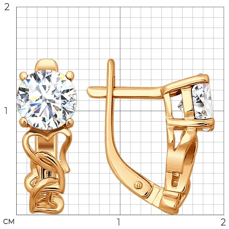 Серьги SOKOLOV 93020367 вес 2.57 г серебро, фианит купить,NaN