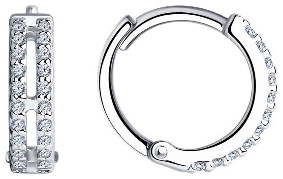 Серьги SOKOLOV 94025106 вес 2.38 г серебро, фианит купить,NaN