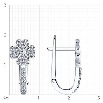 Серьги SOKOLOV 94026605 вес 2.96 г серебро, фианит купить,NaN