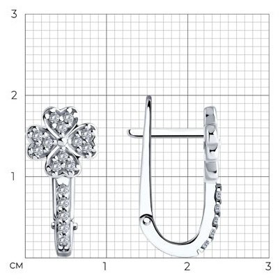 Серьги SOKOLOV 94026605 вес 2.96 г серебро, фианит купить,NaN
