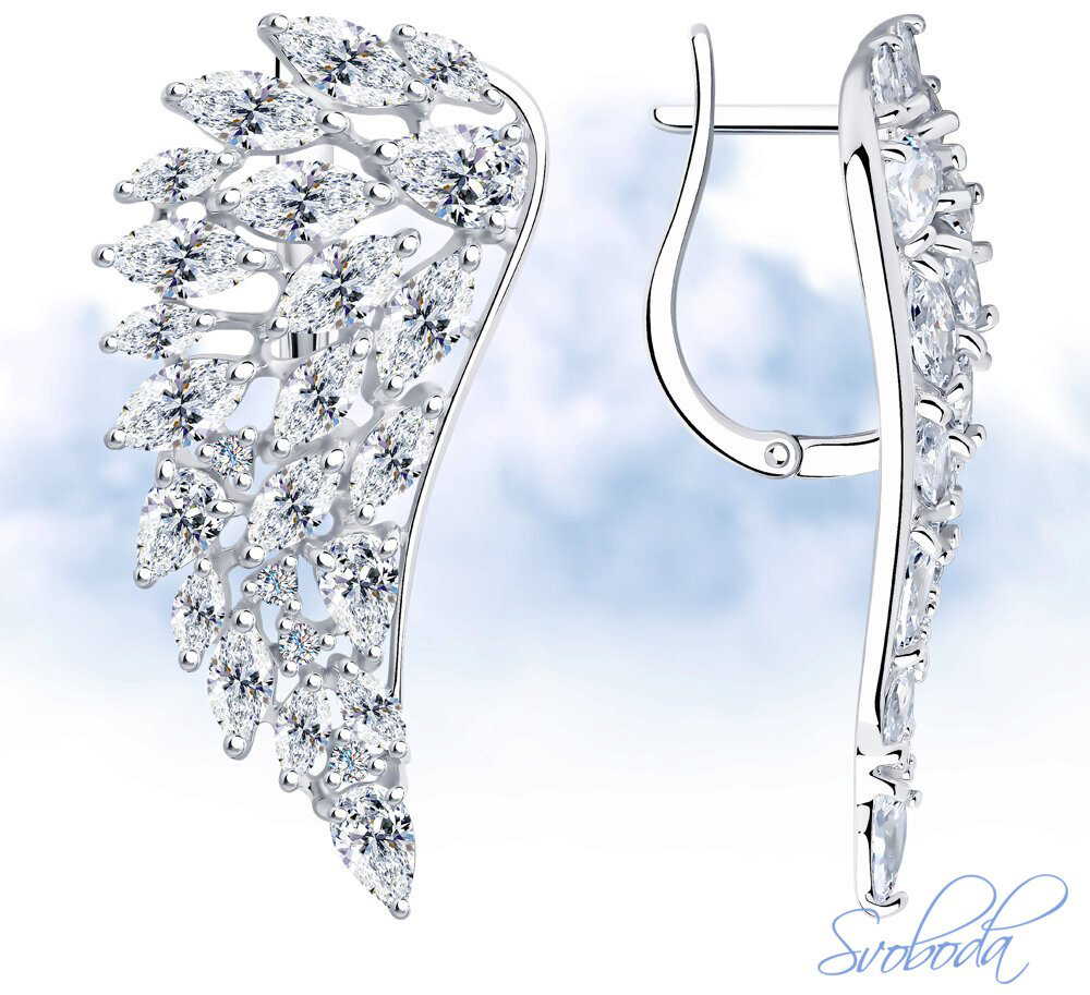 Серьги SOKOLOV 94025804 вес 8.3 г серебро, фианит купить,NaN