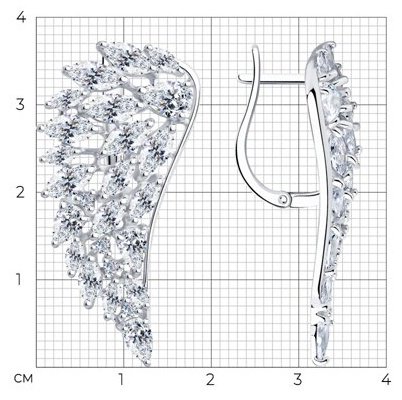Серьги SOKOLOV 94025804 вес 8.3 г серебро, фианит купить,NaN