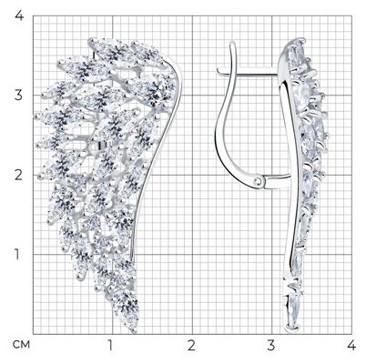 Серьги SOKOLOV 94025804 вес 8.3 г серебро, фианит купить,NaN