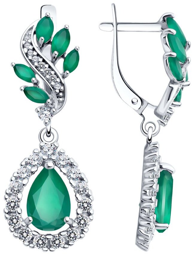 Серьги SOKOLOV 92022840 вес 5.29 г серебро, фианит купить,NaN