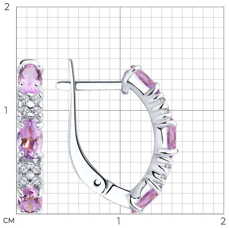 Серьги SOKOLOV 92021432 вес 2.71 г серебро, фианит купить,NaN