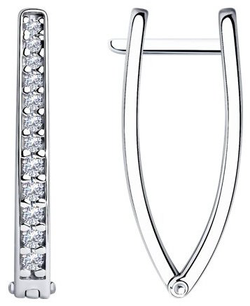 Серьги SOKOLOV 94025110 вес 3.21 г серебро, фианит купить,NaN