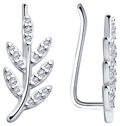 Серьги SOKOLOV 94025806 вес 1.71 г серебро, фианит купить,NaN