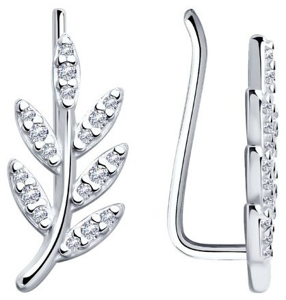 Серьги SOKOLOV 94025806 вес 1.71 г серебро, фианит купить,NaN