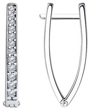 Серьги SOKOLOV 94025110 вес 3.24 г серебро, фианит купить,NaN