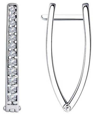 Серьги SOKOLOV 94025110 вес 3.24 г серебро, фианит купить,NaN