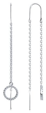 Серьги SOKOLOV 94026609 вес 2.28 г серебро, фианит купить,NaN