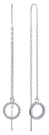 Серьги SOKOLOV 94026609 вес 2.28 г серебро, фианит купить,NaN