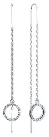 Серьги SOKOLOV 94026609 вес 2.28 г серебро, фианит купить,NaN