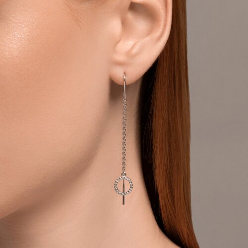 Серьги SOKOLOV 94026609 вес 2.28 г серебро, фианит купить,NaN