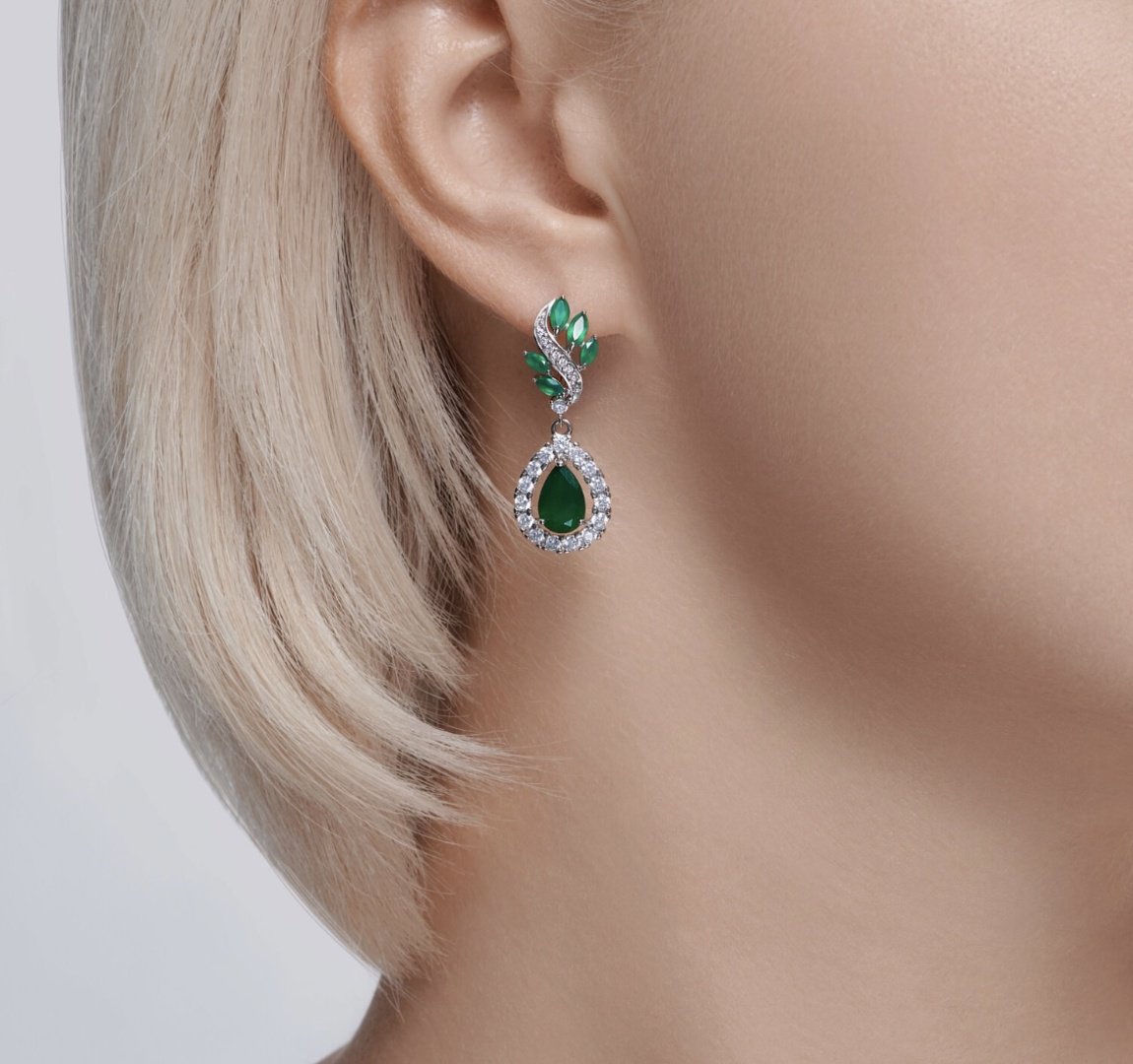 Серьги SOKOLOV 92022840 вес 5.74 г серебро, агат, фианит купить,NaN