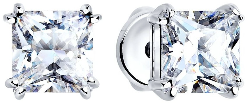 Серьги SOKOLOV 94021725 вес 1.69 г серебро, фианит купить,NaN