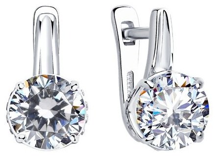 Серьги SOKOLOV 94023499 вес 2.95 г серебро, фианит купить,NaN