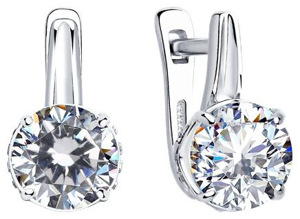 Серьги SOKOLOV 94023499 вес 2.96 г серебро, фианит купить,NaN