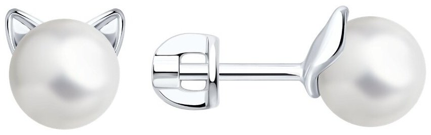 Серьги SOKOLOV 94026069 вес 2.31 г серебро, жемчуг купить,NaN