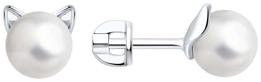 Серьги SOKOLOV 94026069 вес 2.31 г серебро, жемчуг купить,NaN