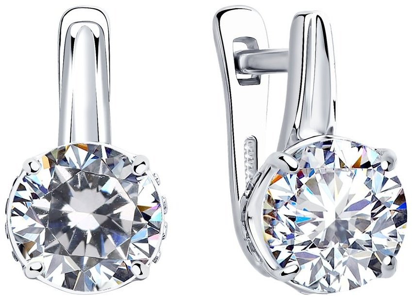 Серьги SOKOLOV 94023499 вес 2.99 г серебро, фианит купить,NaN