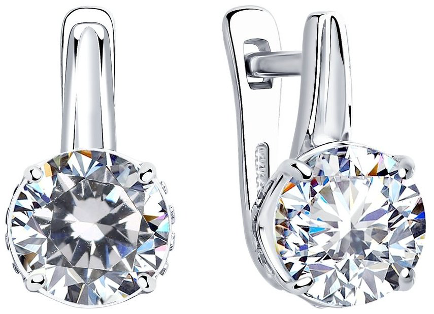 Серьги SOKOLOV 94023499 вес 2.99 г серебро, фианит купить,NaN