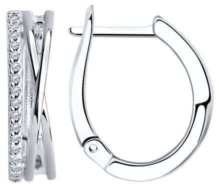 Серьги SOKOLOV 94025820 вес 4.2 г серебро, фианит купить,NaN