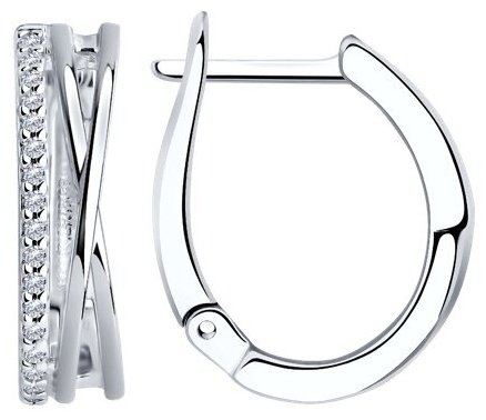 Серьги SOKOLOV 94025820 вес 4.2 г серебро, фианит купить,NaN