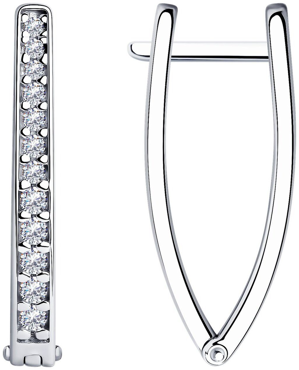 Серьги SOKOLOV 94025110 вес 3.47 г серебро, фианит купить,NaN