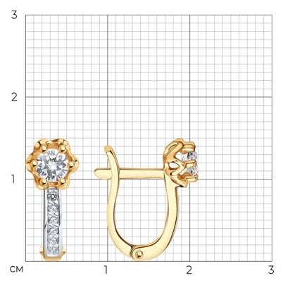 Серьги SOKOLOV 93020535 вес 1.79 г серебро, фианит купить,NaN