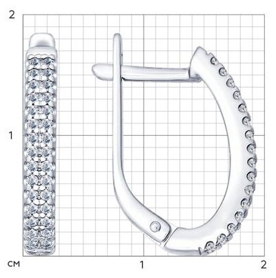 Серьги SOKOLOV 94021767 вес 2.65 г серебро, фианит купить,NaN